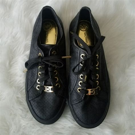 michael kors black tennis shoes|michael kors tennis shoes girls.